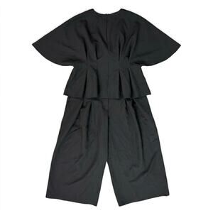 ARRANGE Curve Black Pleated Wide Leg Pants Flutter Top Set Size 20 NEW Tags